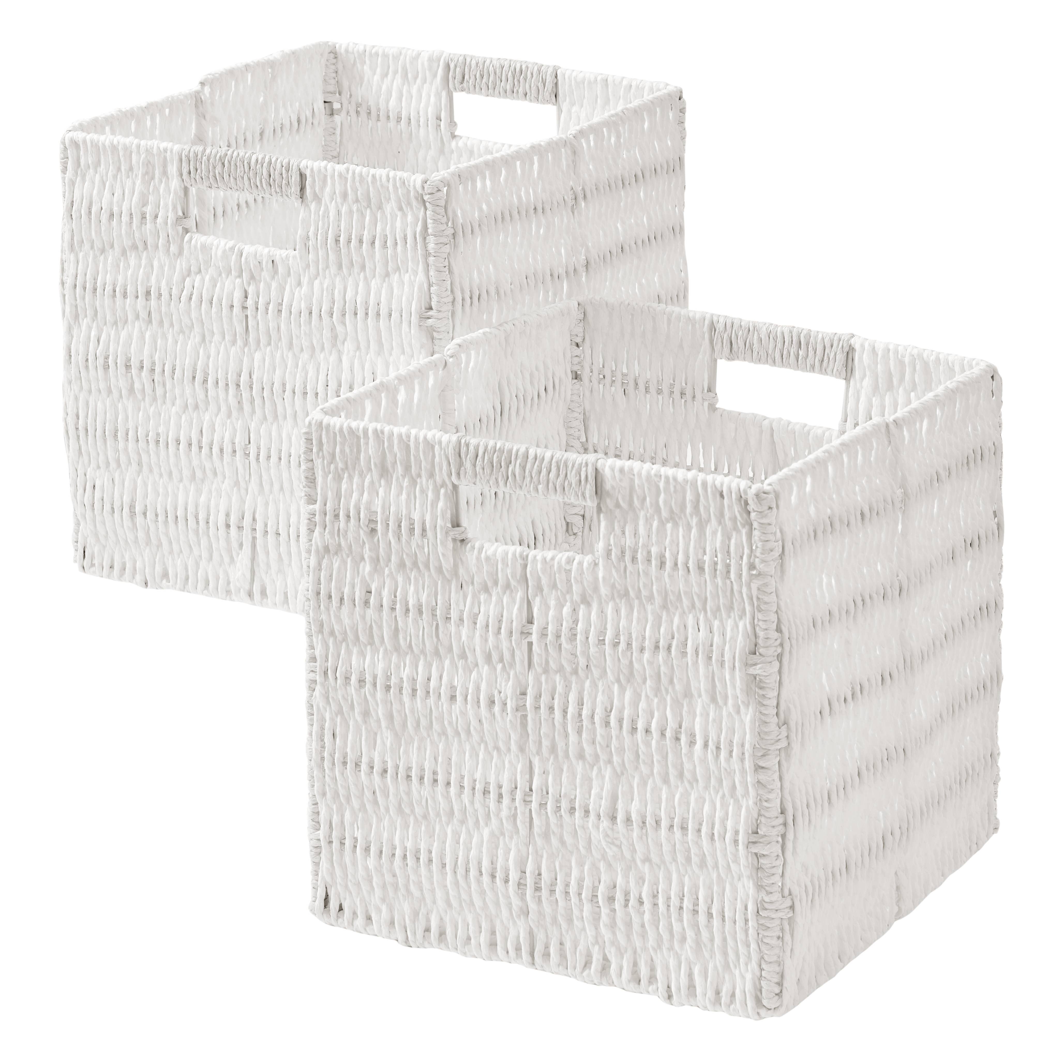 Ornavo Home - Wholesale Storage Bin - Foldable Paper Wicker Storage Shelf Basket Bin with Handles8