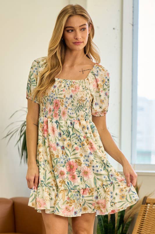 lovely melody - Wholesale Dress - Women's - LMD5363-TEA TIME PARTY FLORAL DRESS4