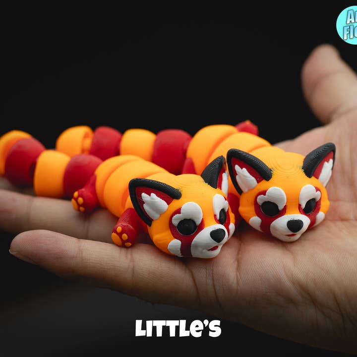 Great American Designs - Wholesale Fidget Toy - Kids - Tiny Baby Red Panda Articulating Fidget, 3D Printed4