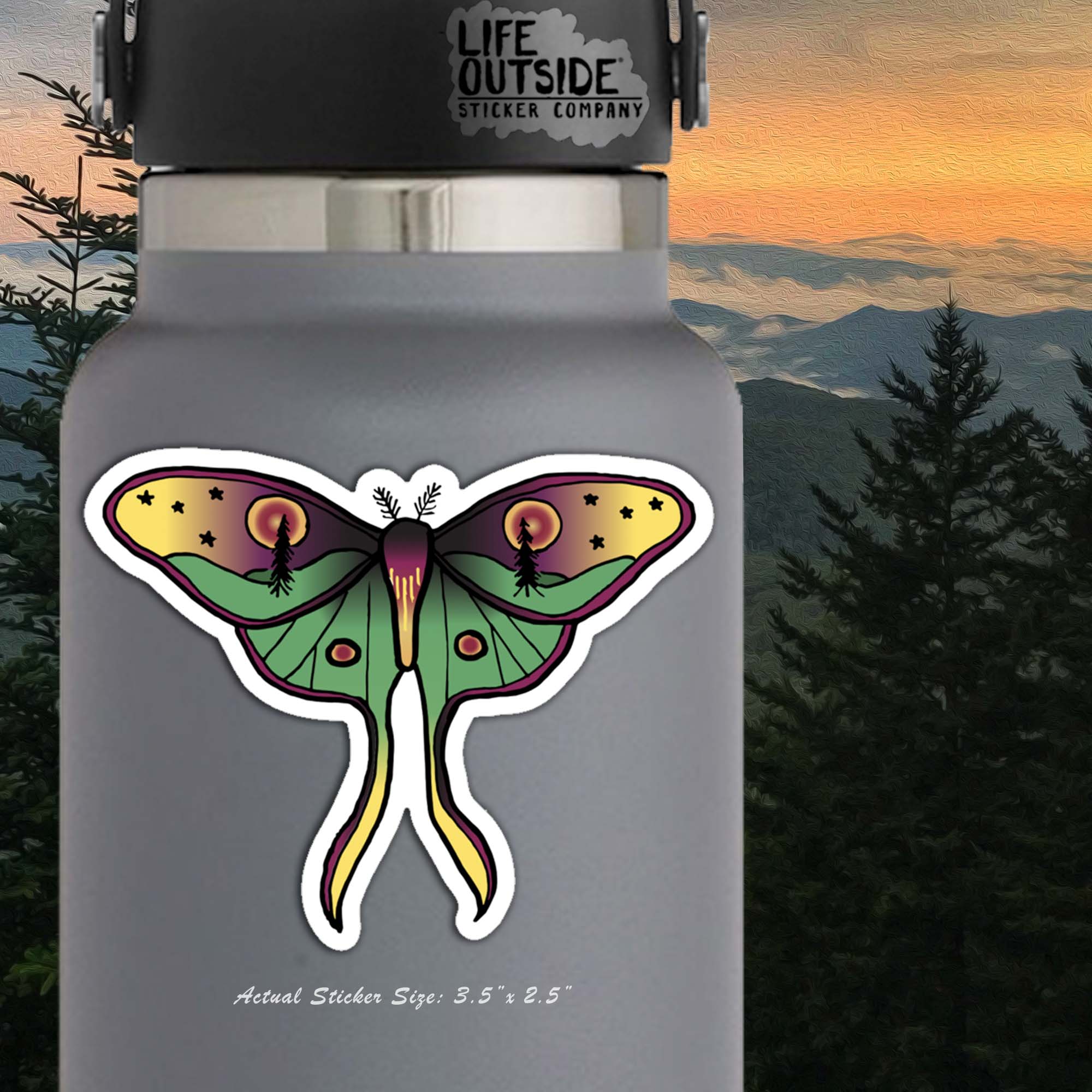 Life Outside Sticker Company - Wholesale Sticker - Lisa the Luna Moth Sticker2