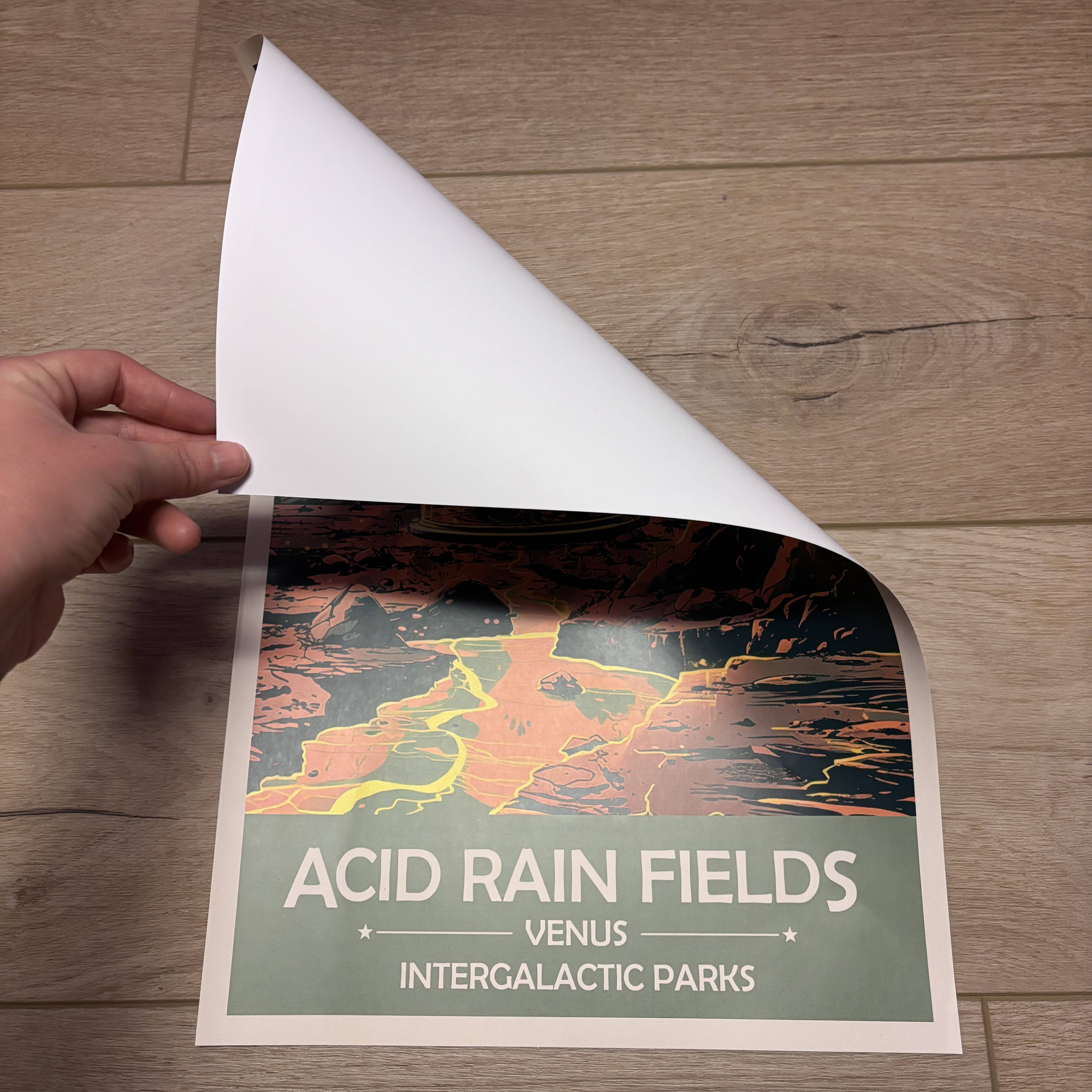 Lizzy Fern Studios – wholesale Poster – Syrade regnfält på Venus | Samlarobjekt rymdposter 11x172