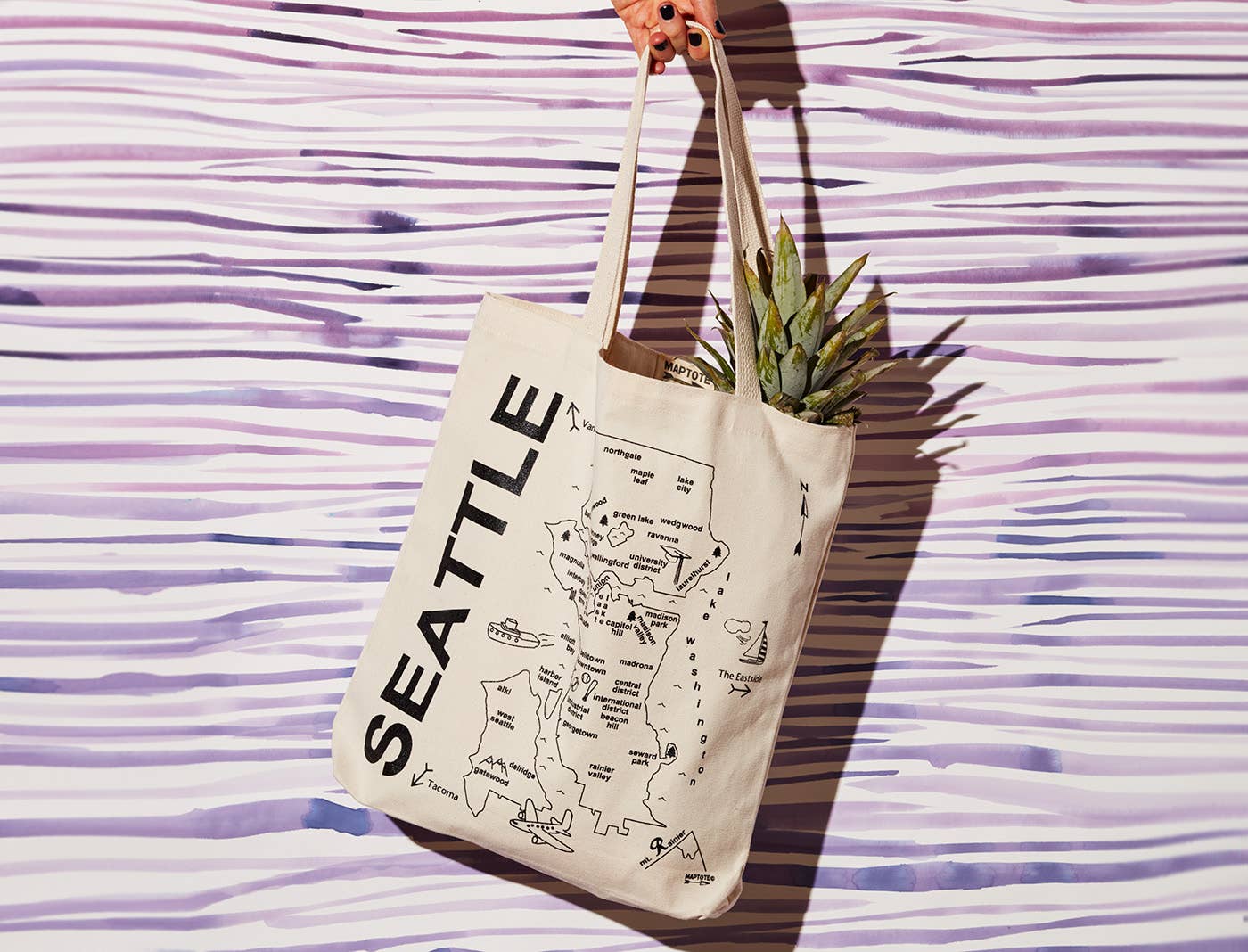 Maptote – wholesale Grocery/shopping bag – Seattle Grocery Tote1