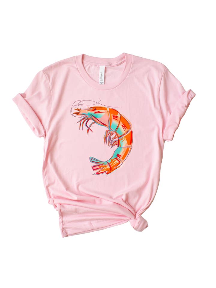 on the Bayou - Wholesale Screen Printed T-Shirt - Women's - shrimp coastal gulf t-shirt10