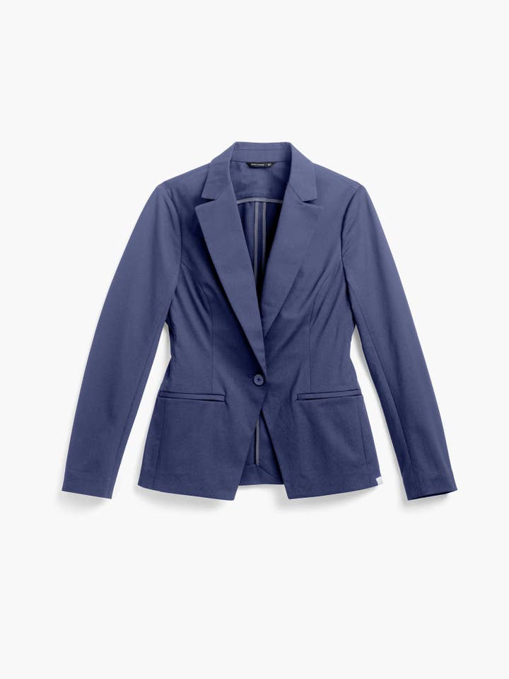 Blazer cintré Kinetic pour femmes - Bleu ardoise (MPS) pour la vente par Ministry Of Supply