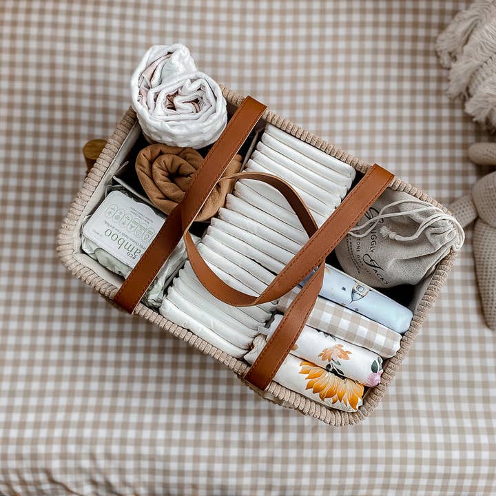 SNUGGLY JACKS - Venta al por mayor Organizador de pañales- Bebés - Carrito para pañales Camel Corduroy