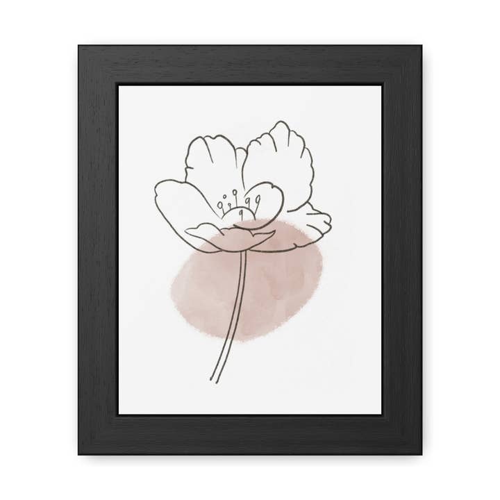Fall 2 - Elegant Floral Framed Poster - Minimalist Decor for Modern Homes for wholesale by Donkey Laserbeam