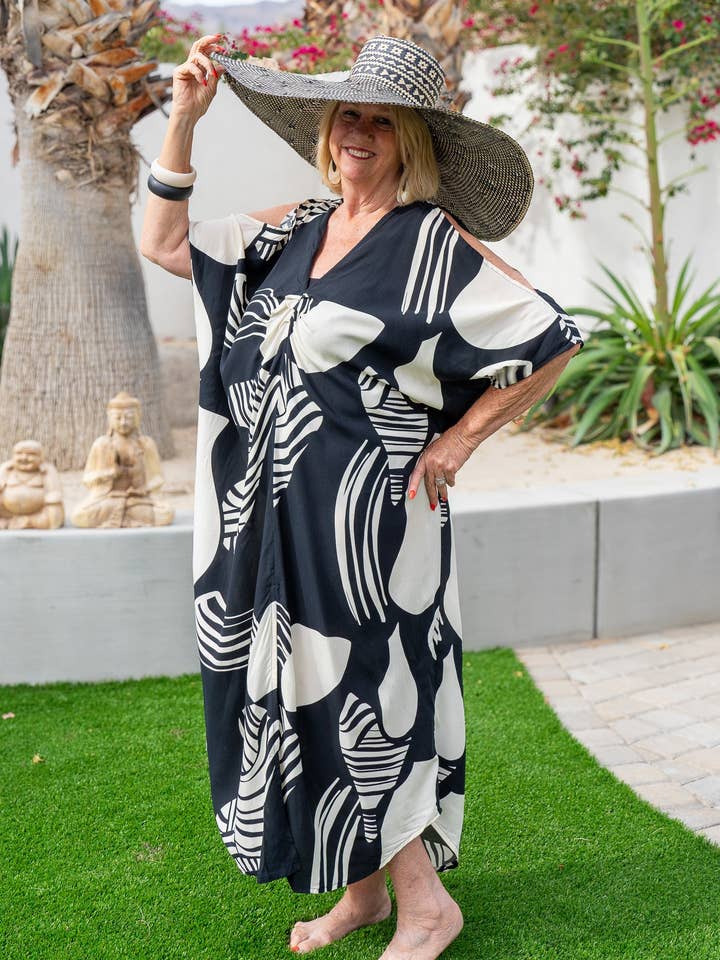 Freya Open Shoulder Caftan for wholesale by Bali Queen