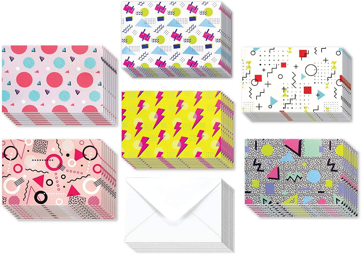 Tiny Mills - Wholesale Everyday Greeting Card - 80's Themed Retro - 36 Pack Assorted Greeting Cards2