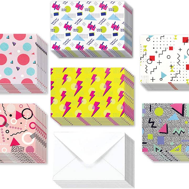 Tiny Mills - Wholesale Everyday Greeting Card - 80's Themed Retro - 36 Pack Assorted Greeting Cards2