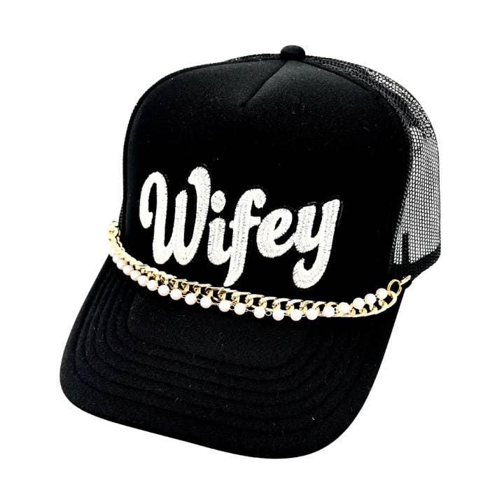 Wifey Embroidered Patch . Trucker Hat for wholesale by Billie Jane's Trucker Hats