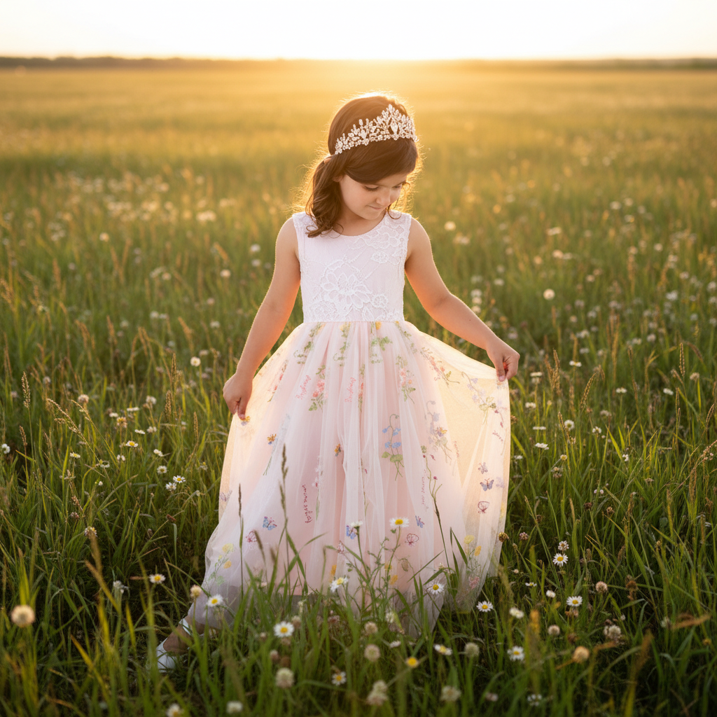 Nicolette's Couture - Vendita all'ingrosso Vestito - Bambini - Abito The Blossom in pizzo delicato3