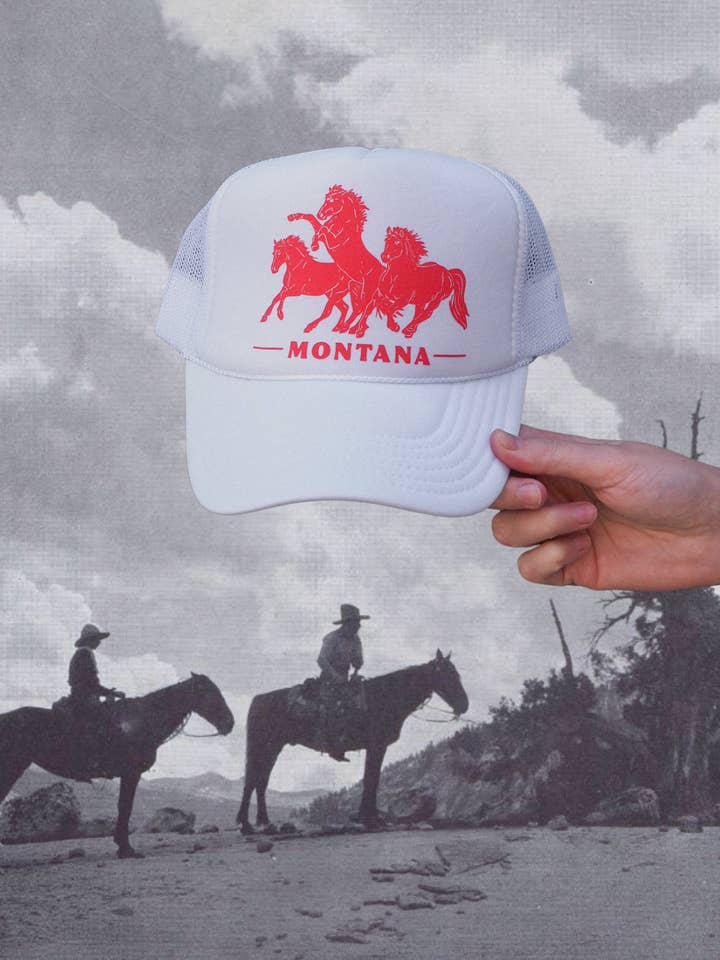 Gorra de camionero Horsepower Montana para venta al por mayor de Intrigue Ink