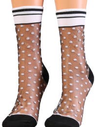 BLAKELY sheer socks with dots for women size 6-9 for wholesale by Sokisahtel I BestSockDrawer