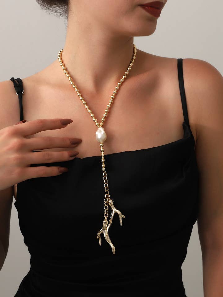 Gold Plated Boho Long Necklace for wholesale by BUBU BY TEKIN SHOP