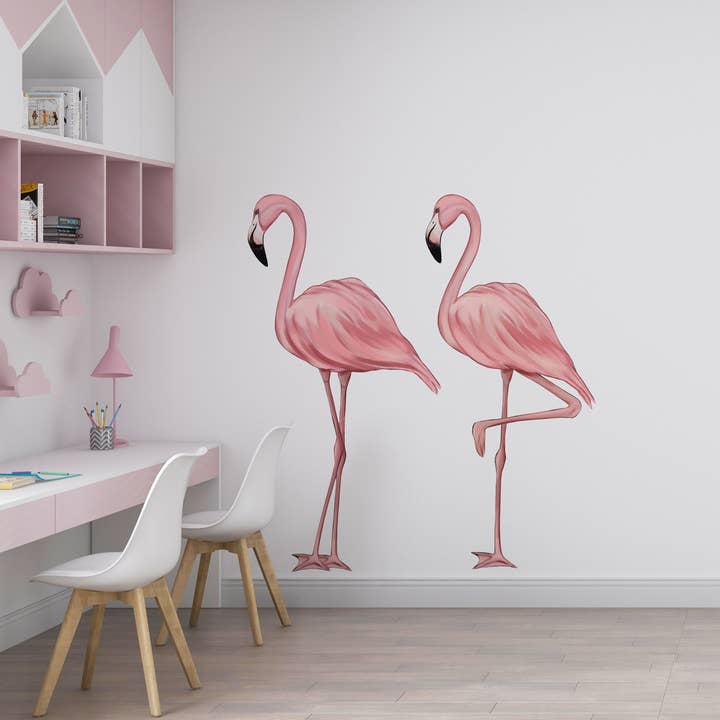 Pink Flamingo Wall Decal Flamingo Wall Sticker Flamingo Decal Flamingo Wallpaper Flamingo Decor Flamingo Sticker Nursery Sticker Flamingo for wholesale by Hello Beautiful Designs