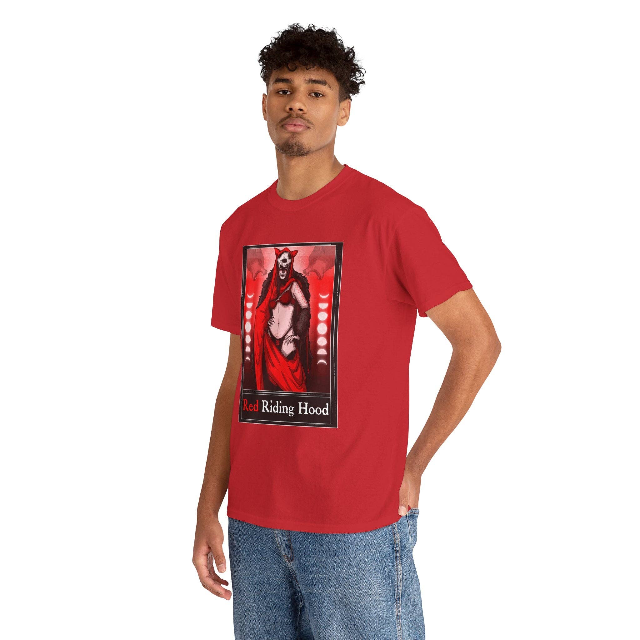LVB Art - Wholesale T-Shirt (Graphic) - Unisex - Red Riding Hood Tarot  (Front & Back Print) Unisex Heavy Cotton Tee22