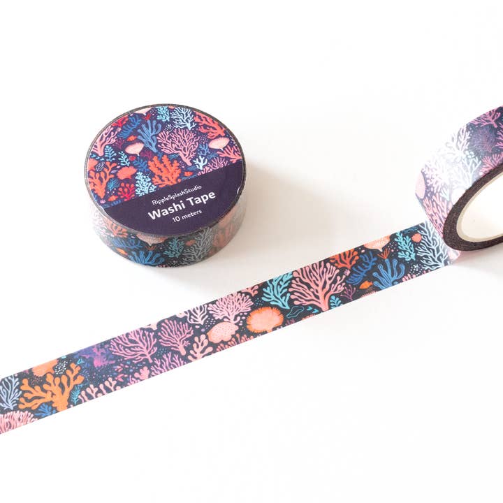 Coral Reef Washi Tape for wholesale by RippleSplash Studio