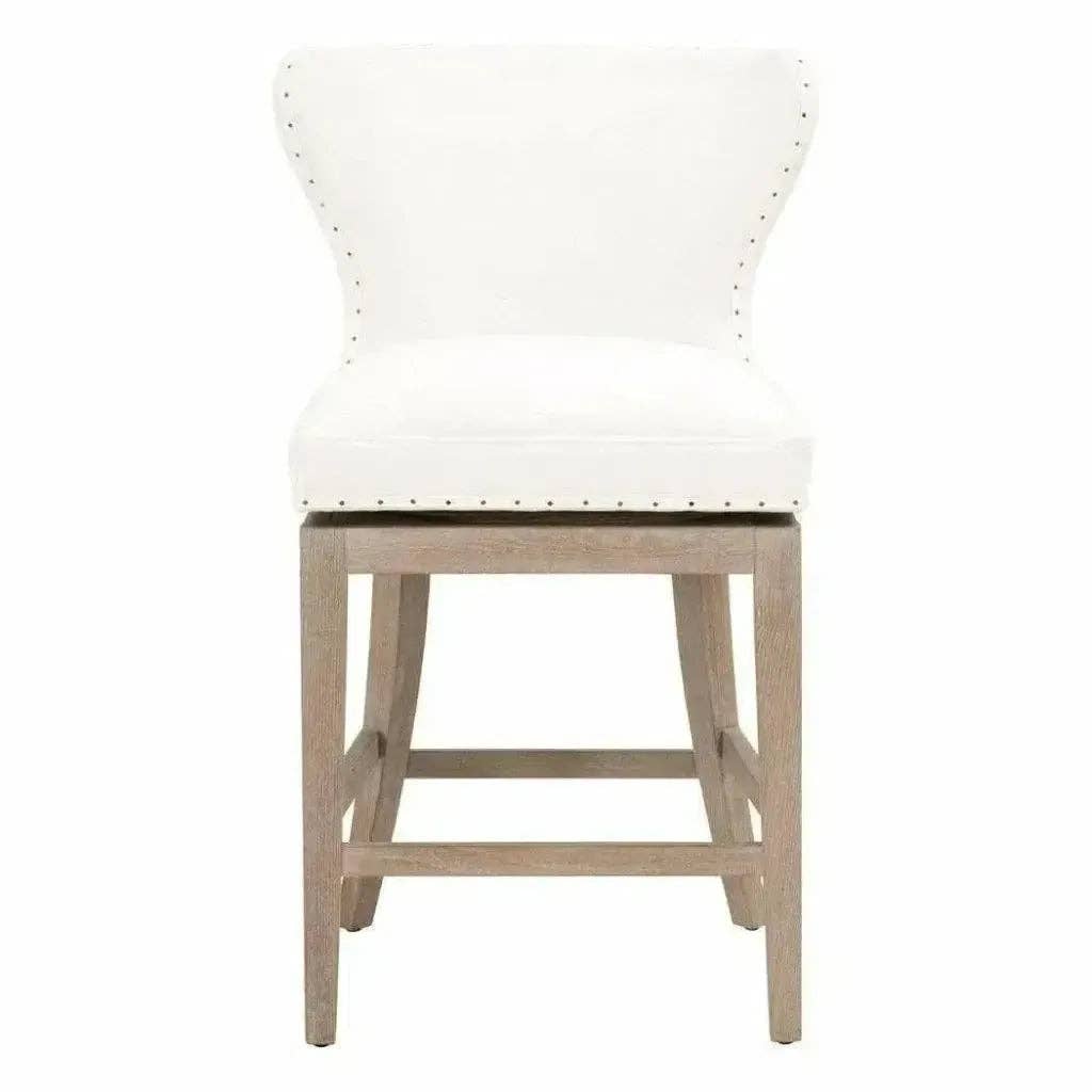 LOOMLAN - Wholesale Stool - Milton Swivel Counter Stool LiveSmart White1