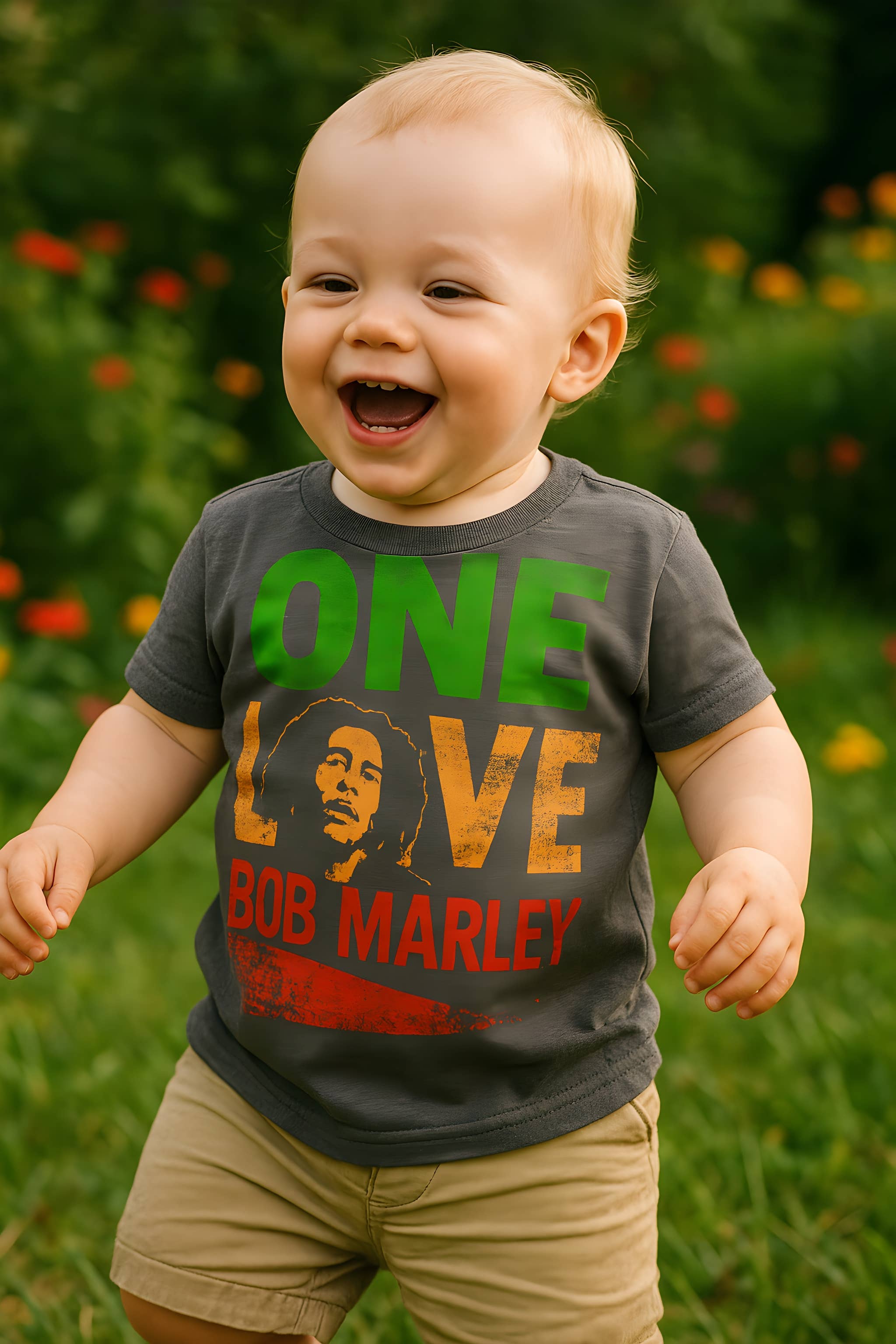 Official Store - Venta al por mayor Camiseta serigrafiada - Bebé - Bob Marley - Camiseta Jumbo Love Infant Bay3