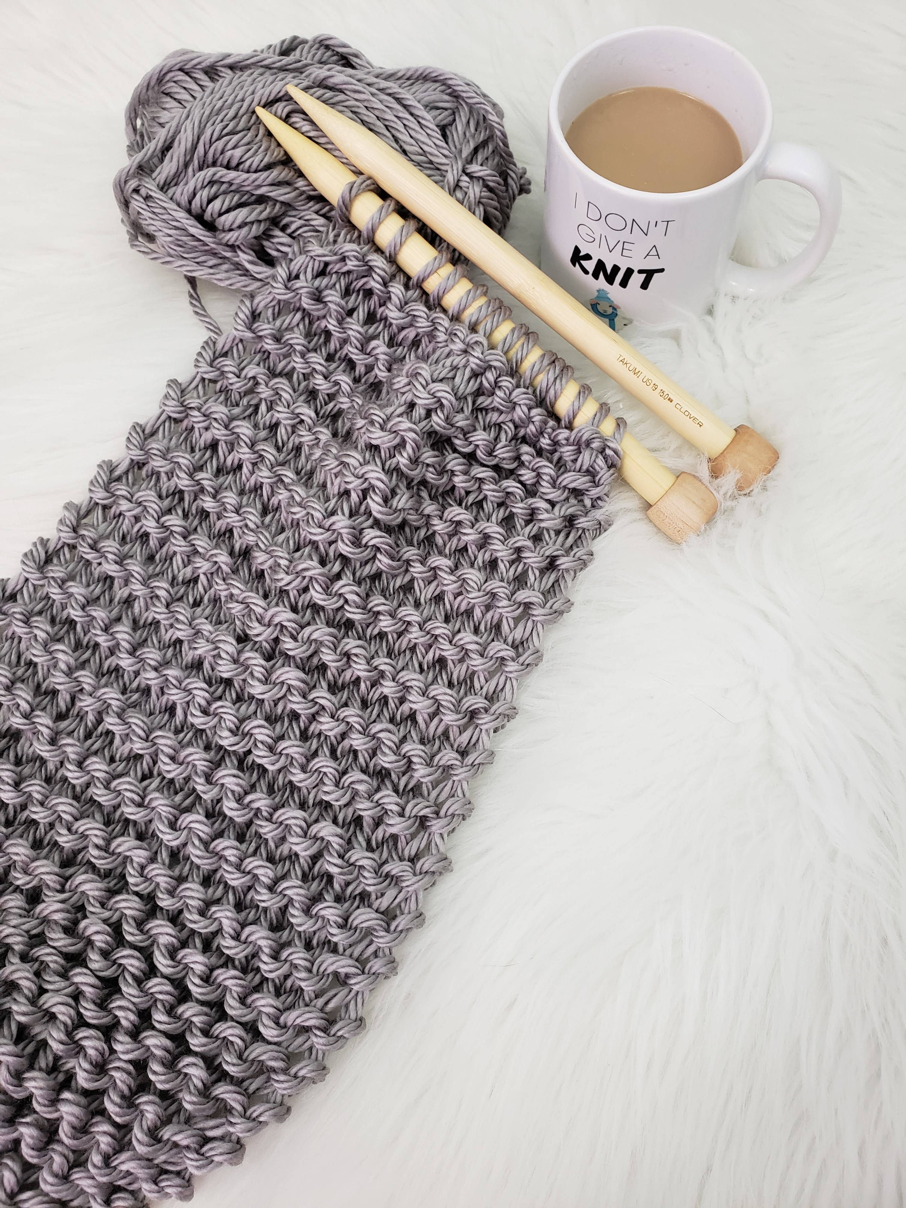 RamsGirl Design - Wholesale Knitting/Crochet Supplies - Chunky Scarf Beginner Knitting Kit6