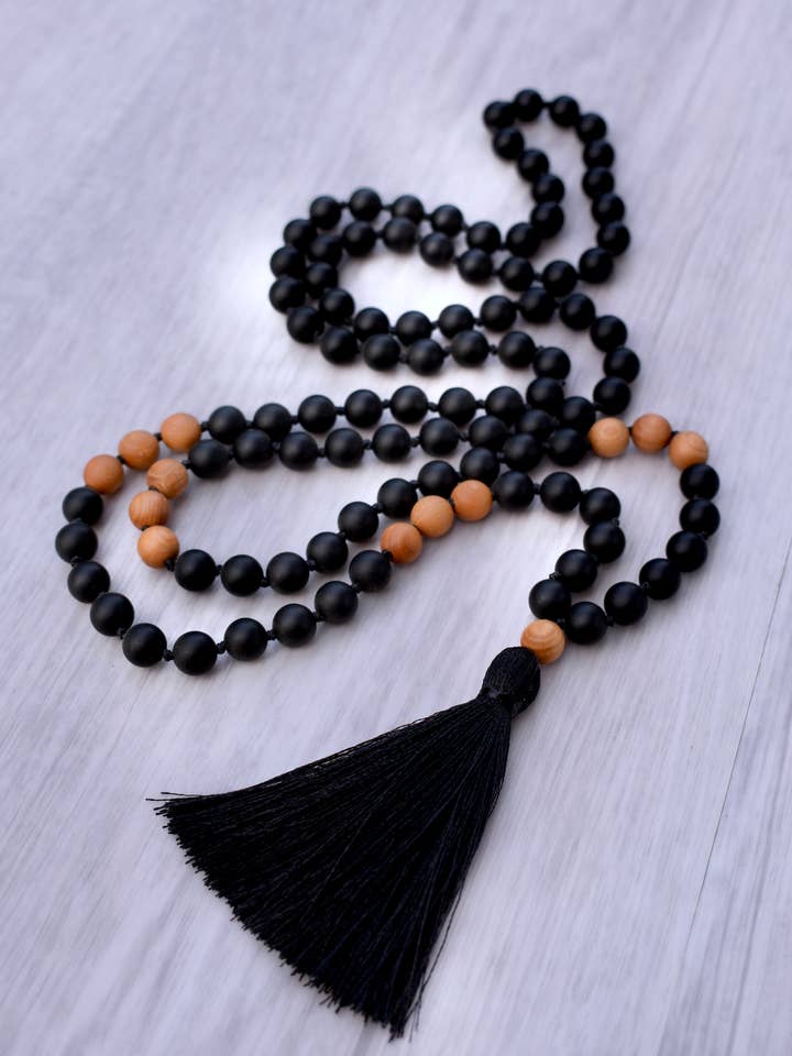FOCUS - 108 bead mala necklace for wholesale by Salt and Moon