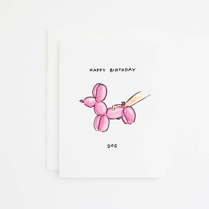 Party Sally - Wholesale Birthday Card - Balloon Dog Birthday Card