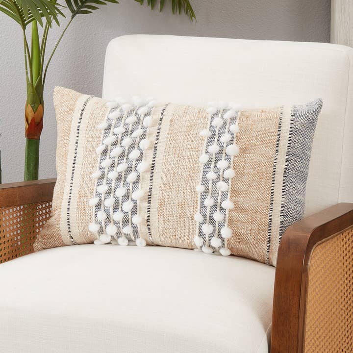 Cojín Cozy Weave Stripe para venta al por mayor de Saro Lifestyle