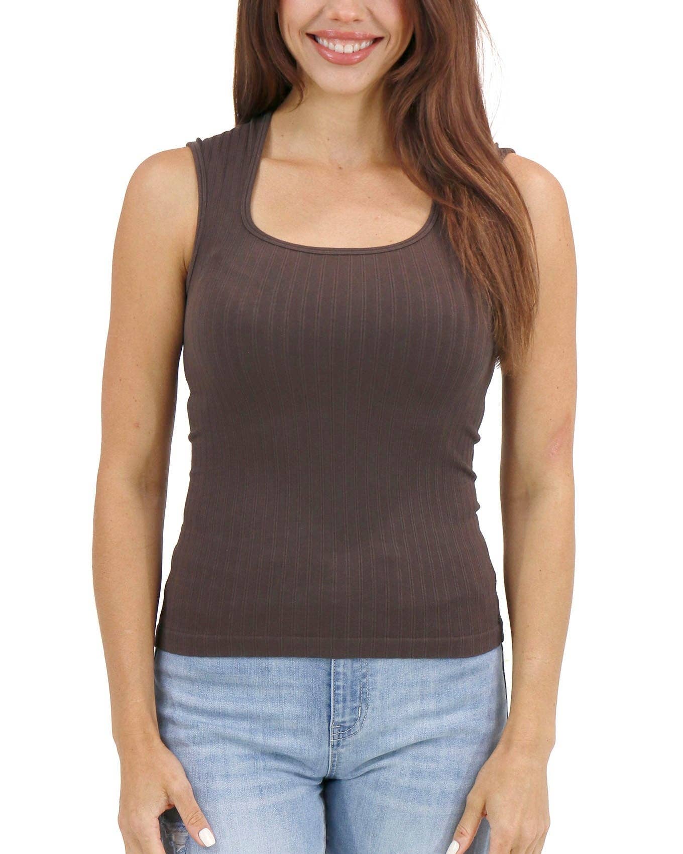 The Prettiest Neckline Perfect Fit Top In Brown for wholesale on Faire5