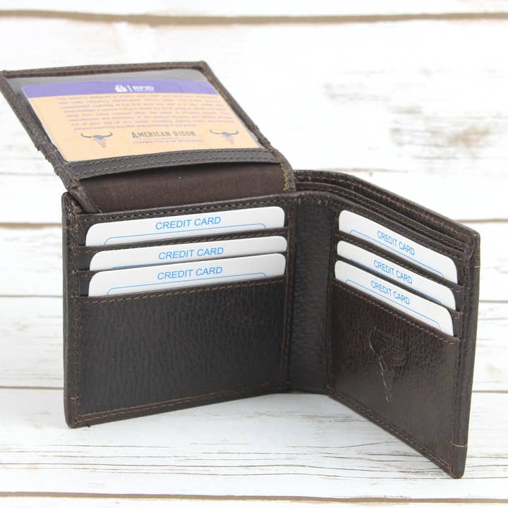 Leather Impressions Inc - Wholesale Wallet - Men's - Hair On Hide Men's Wallet With Splash Finish AB W01 Splash2