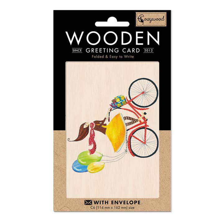 Rider Træ Lykønskningskort for engroshandel hos Cozywood