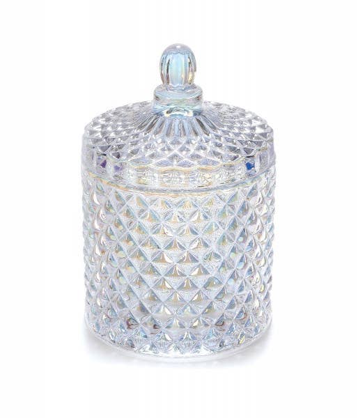 London Luxury Candle Supplies - Wholesale Weckpot/glazen pot - Geo 230 ml gekleurde geslepen glazen pot3