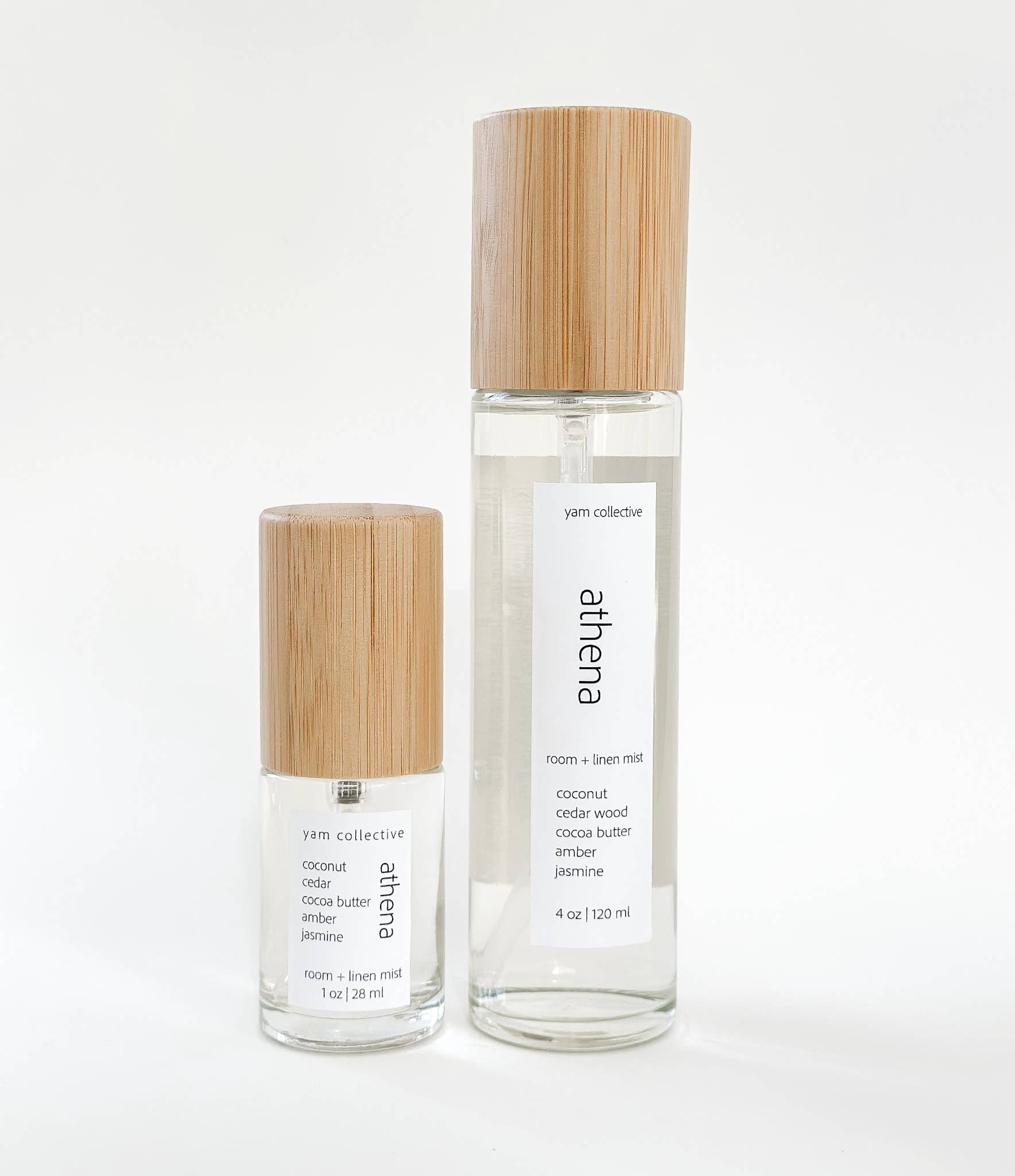 yam collective - Vente Vaporisateurs d'ambiance et de linge - Athena - Brume pour chambre et linge 4 oz Beurre de Cacao + Cachemire1