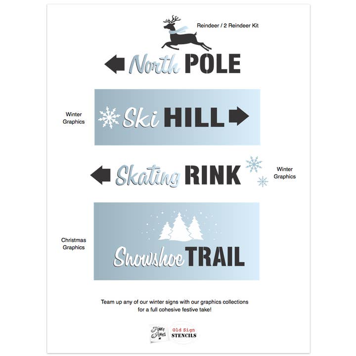 Muddaritaville Studio - Wholesale Sign - FJ066 Funky Junk's Snowshoe Trail3