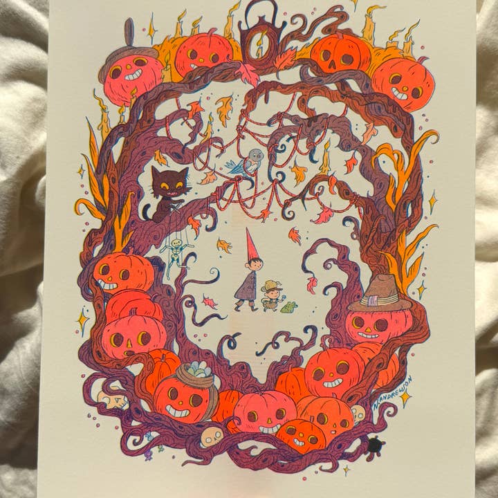 Natalie Andrewson – wholesale Art print – Ain’t That Just The Way Small ~ an Over The Garden Wall tribute Riso Print0