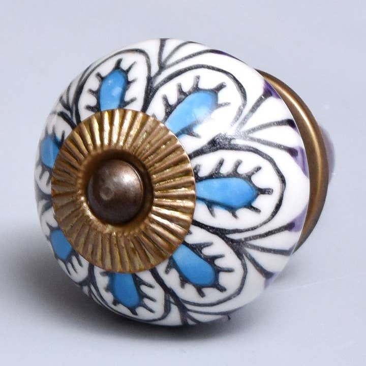 Multicolor 24 Piece Ceramic Cabinet Knobs and Pulls for wholesale on Faire0