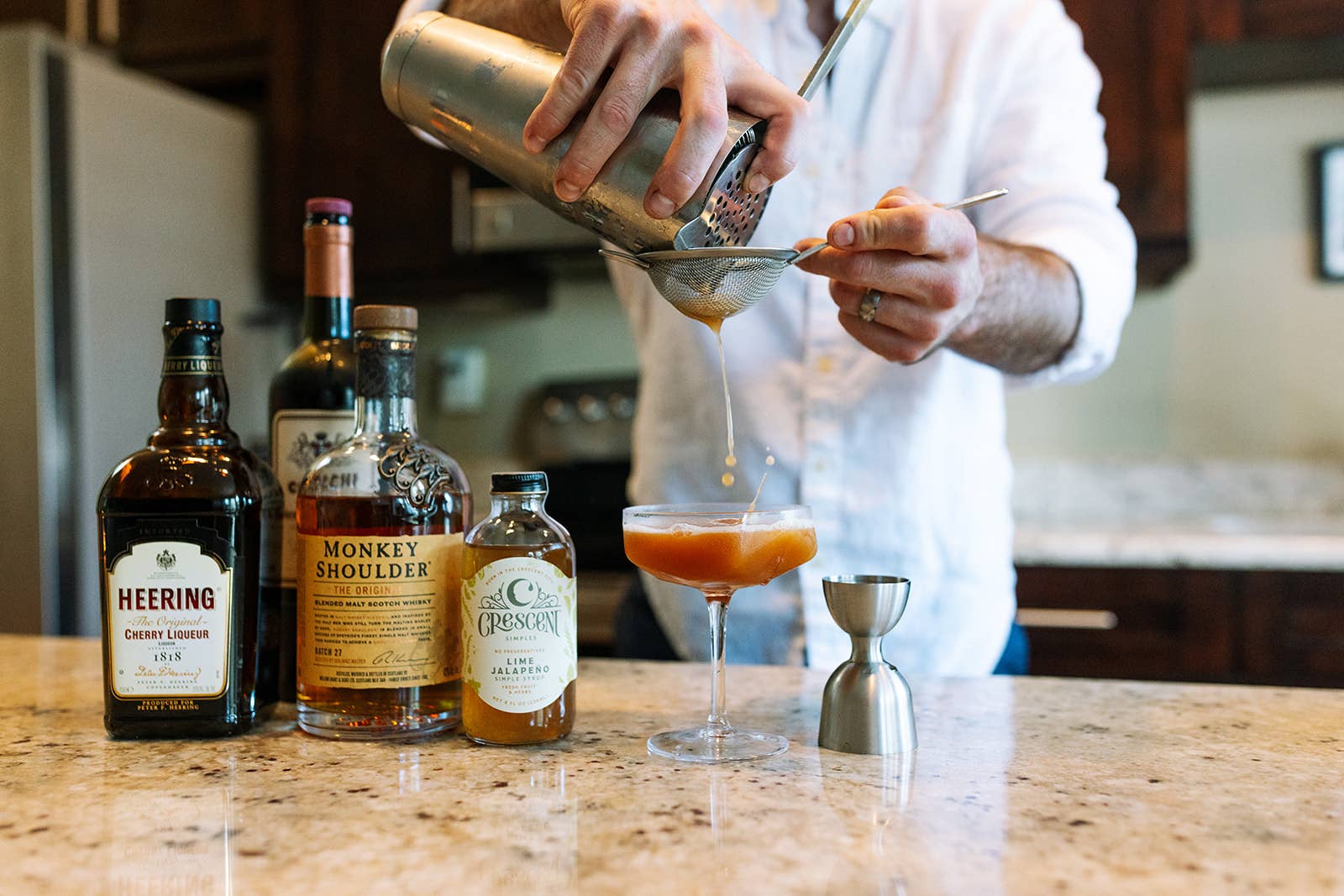 Crescent Simples - Wholesale Cocktail Mix/Syrup - Bar Size Lime Jalapeno Simple Syrup1