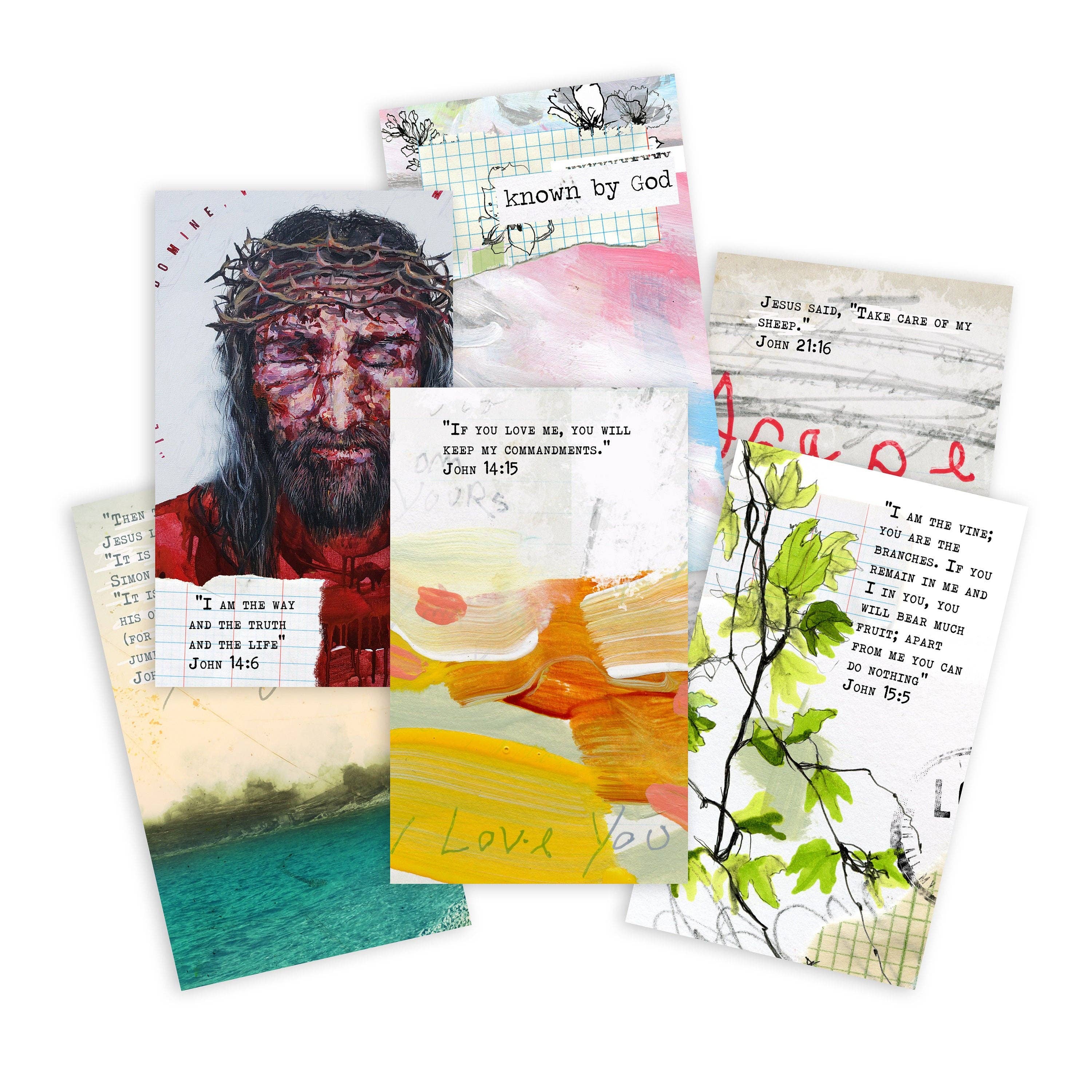 Open Journey - Wholesale Religious Card - Do you love Me? - set of 40 illustrated Bible Journaling Cards with Bible verses4