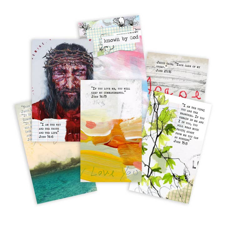 Open Journey - Wholesale Religious Card - Do you love Me? - set of 40 illustrated Bible Journaling Cards with Bible verses4