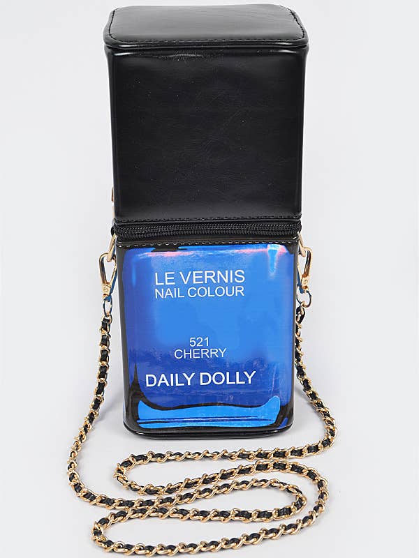 Faux Leather Nail Polish Fun Bag for wholesale by Shop Neighbors