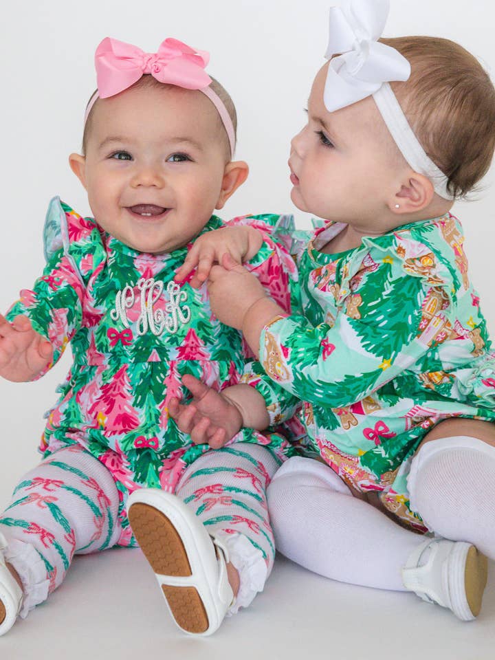 Green Baby Girls Pink Jolly Gingerbread Knit Long Sleeve Flutter Bubble Romper
for wholesale on Faire1