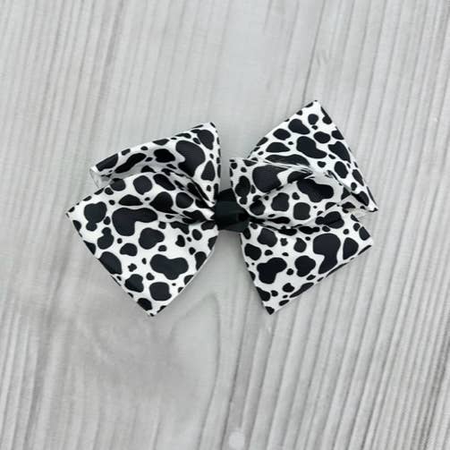Clover Cottage - Wholesale Hair Bow - Kids - 20 Cow Print Hair Bows - 1 Pack Discount