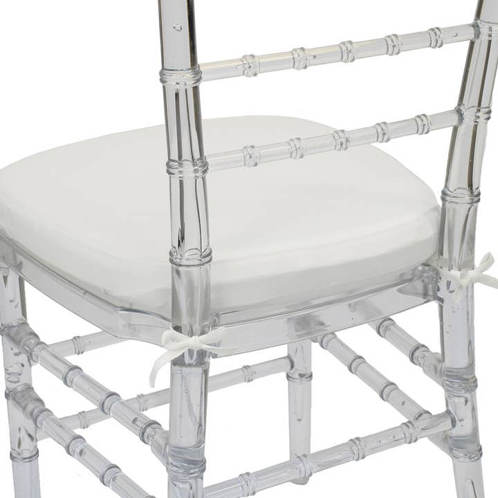 YOUR CHAIR COVERS - Wholesale Chair/Sofa Slipcover - Stretch Spandex Chiavari Pad Cover with Ties White