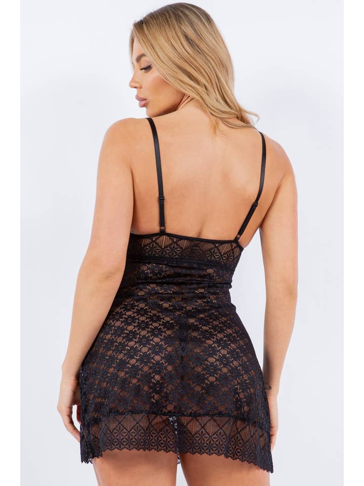 Just Sexy - Wholesale Chemise - Dames - Kanten Nachthemd Set BET059B