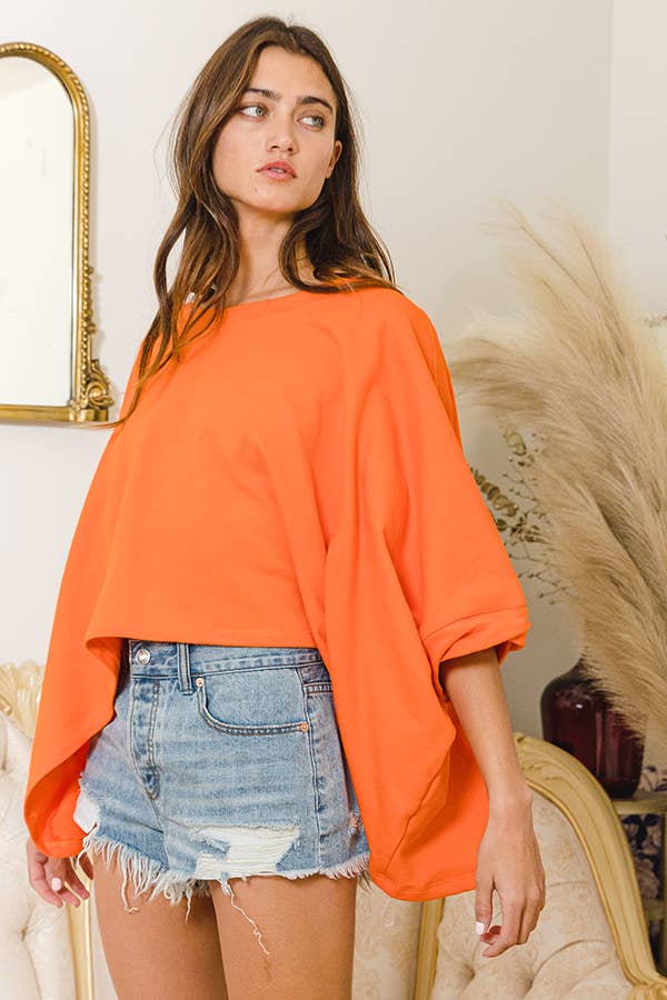 BUCKETLIST INC - Wholesale Knit Top - Women's - T1704D Solid French Terry Semi Crop Top16