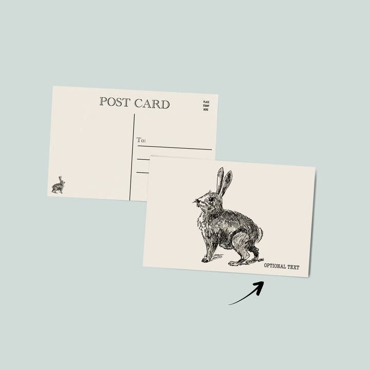 Woodland post card | Bunny post card for wholesale by Simply Northern