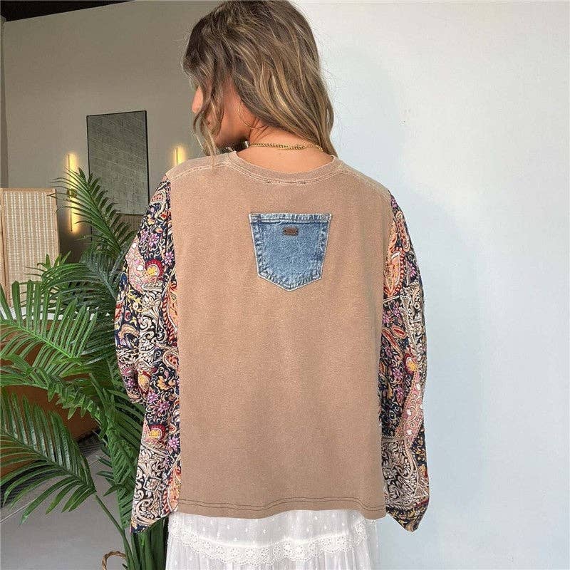 kycozy – Engroshandel T-shirt med print - Dame – Trykt top med flagermusærmer i løs pasform4