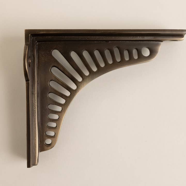 Brass bee - Vendita all'ingrosso Mensole da parete - Staffe per mensole Sunrise in ottone anticato, in ottone massiccio resistente