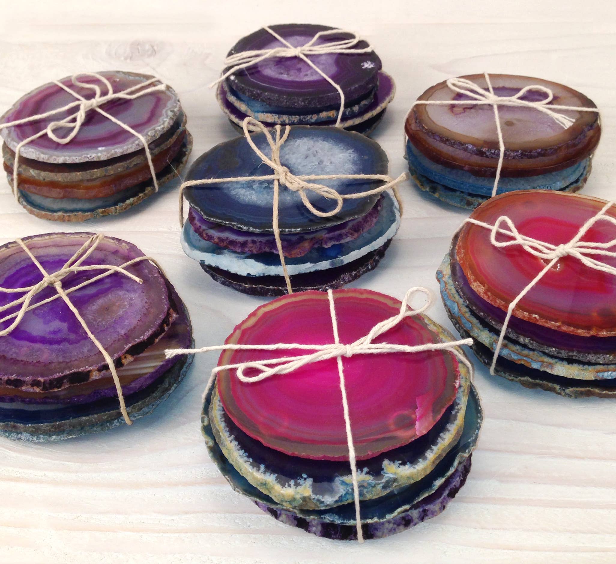 Hiouchi Jewels | Rose & Bolt Grateful Dead Jewelry - Wholesale Coasters - Agate Crystal Coaster Set1