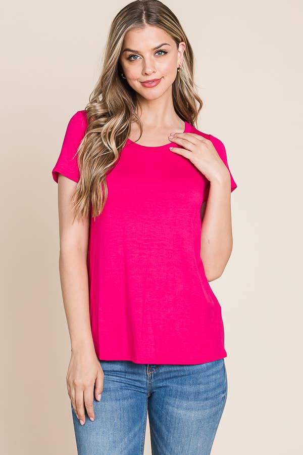 Fuchsia TA1789 Basic T-shirt for wholesale on Faire