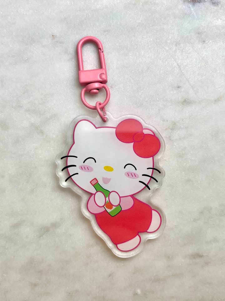 Hello Kitty Soju Keychain - Hello Kitty Keychain for wholesale by Choodaloo
